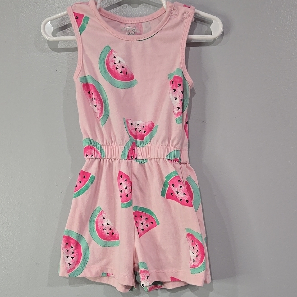Sold!!!! Pink Watermelon Print Kids Romper